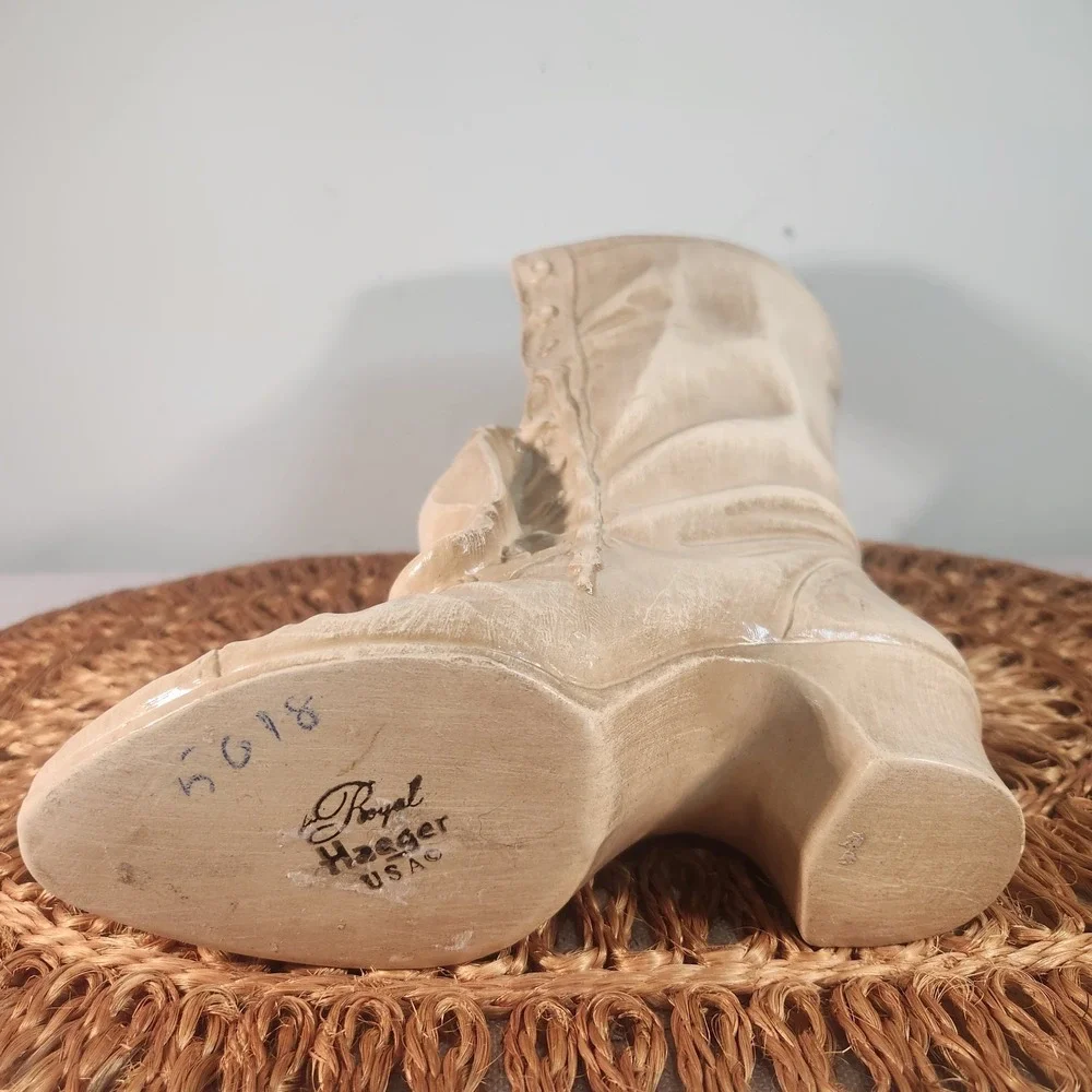 Vintage Boot Shaped Vase Planter Victorian Cottagecore Shabby Chic Decor